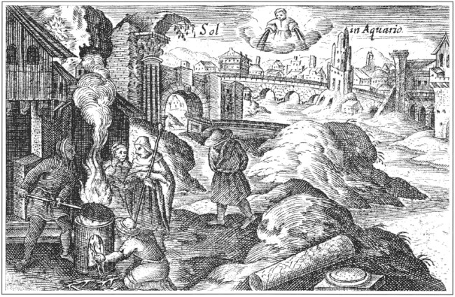 Image - Oleksander Tarasevych: an engraving from Rosarium (1678).